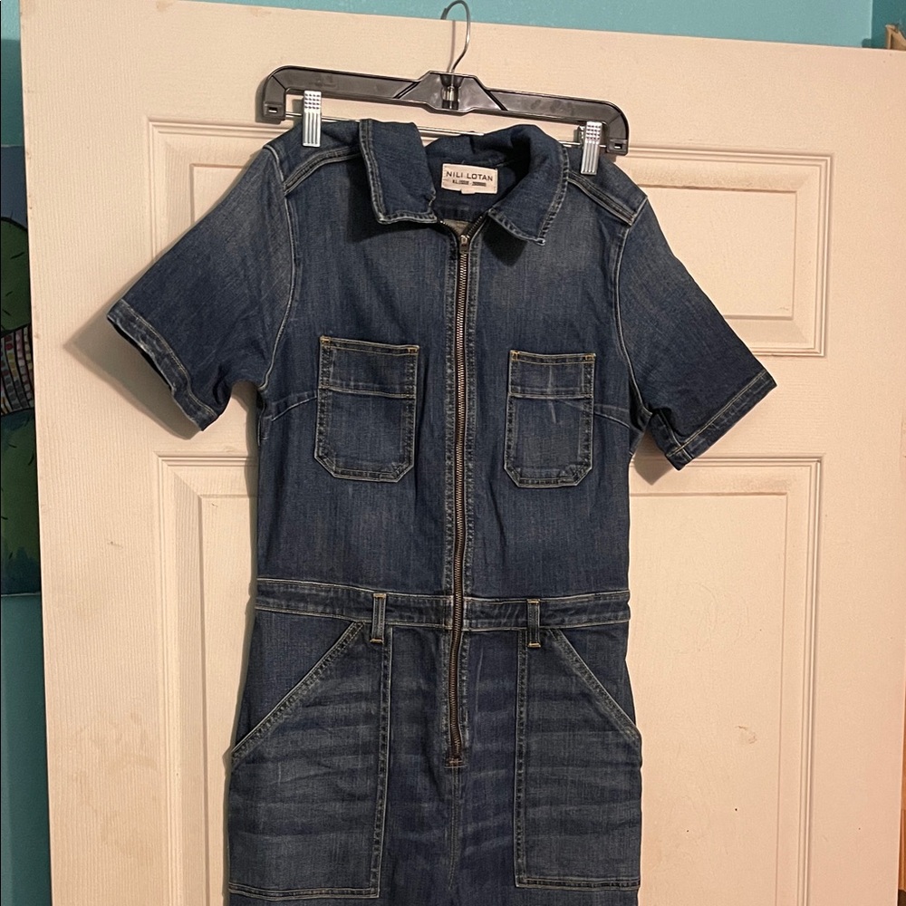 Nili Lotan Denim Jumpsuit
